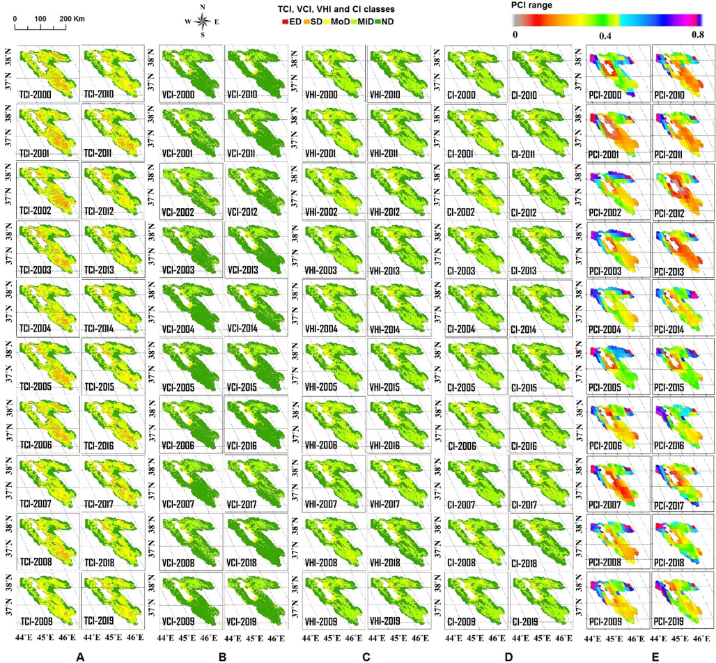 Spatial-temporal patterns of agricultural drought severity in the Lake Urmia Basin, Iran: A cloud-based integration of multi-temporal and multi-sensor remote sensing data