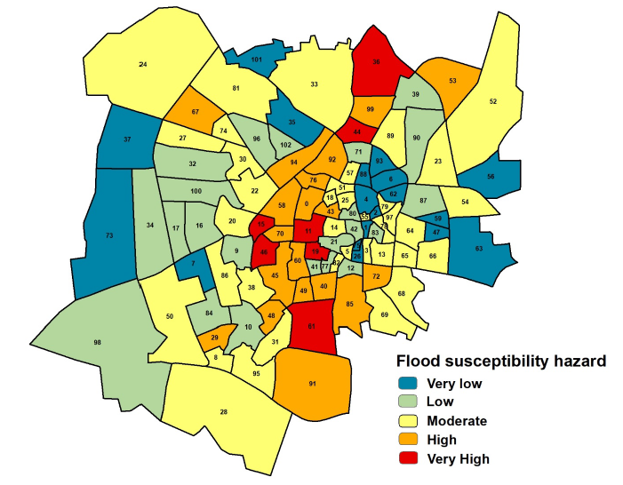 Urban flood susceptibility mapping using the AHP model and geospatial tools in Quwaiq River Basin, Aleppo Governorate, Syria