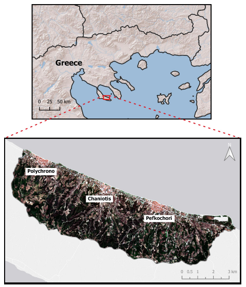Integrating remote sensing and topographic modeling to identify rainfall-induced water accumulation zones in man-made environment of Kassandra, Greece
