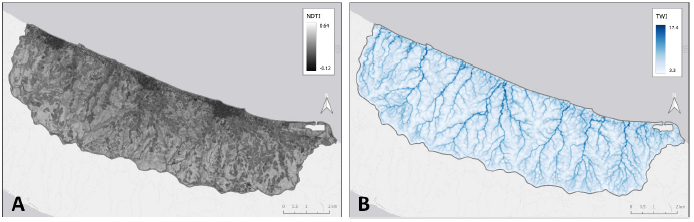 Integrating remote sensing and topographic modeling to identify rainfall-induced water accumulation zones in man-made environment of Kassandra, Greece